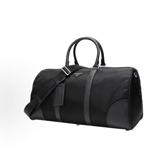 PRADA men\'s black hand-held crossbody travel bag